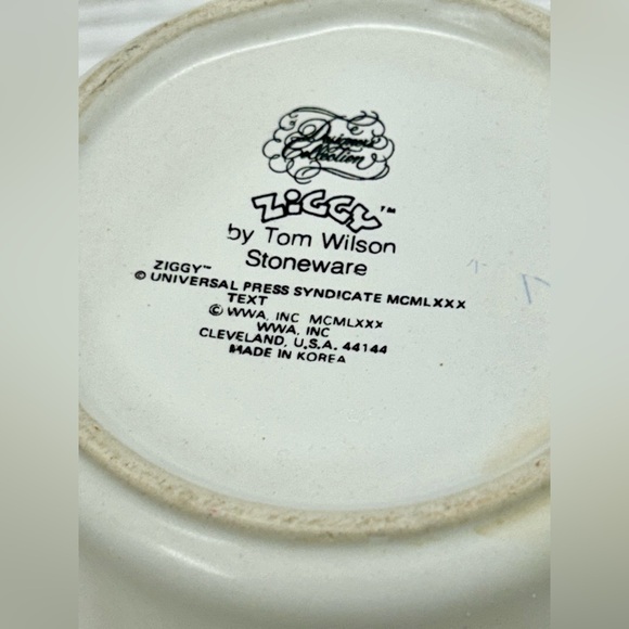 Vintage Ziggy Christmas Noel Coffee Mug Stoneware Tom Wilson White 10 oz - Picture 6 of 6